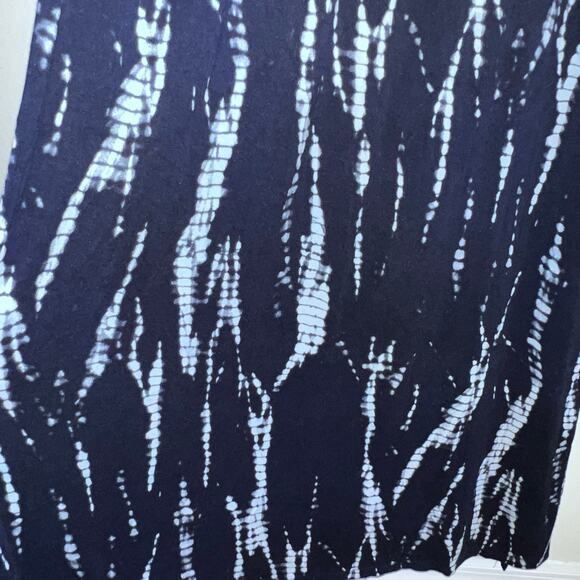 Matty M Tie Dye Maxi Dress Women Size XL Navy Blue Sleeveless Stretch Relaxed - Picture 4 of 6